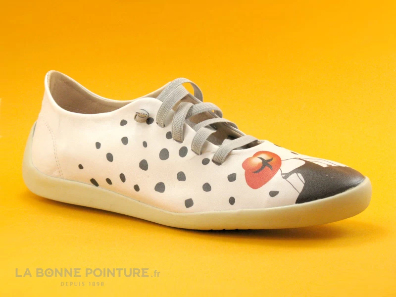 Alce Shoes 9235 - Blanc Noir - Femme Chapeau - Ballerine 3 Alce Shoes 9235 - Blanc Noir - Femme Chapeau - Ballerine