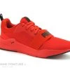Puma WIRED RUN Red - Basket Rouge Avec Large Elastique JR