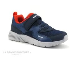 Geox SVETH Navy Red - J166PA - Basket GARCON Elastique Et Scratch