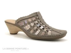 Chaussure Soldes Boutique 22 3 Points De Suspension - KIPOL 1386-042 Marron - Sabot Talon