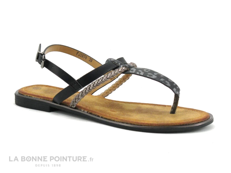 The Divine Factory FJ3974 Noir - Tresse Argent - Tong Fermee 3 The Divine Factory FJ3974 Noir - Tresse Argent - Tong Fermee