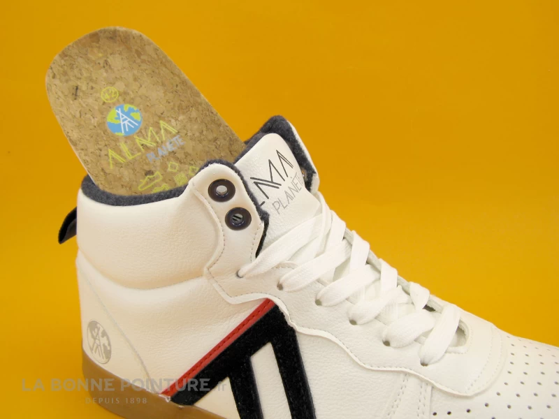 Alma Planete VULCANO Montant Blanc - Basket Montante Blanche Homme 7 Alma Planete VULCANO Montant Blanc - Basket Montante Blanche Homme – Image 5