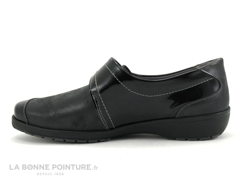 Suave LONDON 8010T - Noir - Noir Verni - Chaussure Femme Avec Velcro 5 Suave LONDON 8010T - Noir - Noir Verni - Chaussure Femme Avec Velcro – Image 3