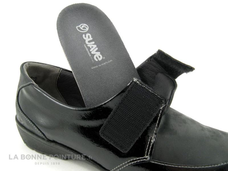 Suave LONDON 8010T - Noir - Noir Verni - Chaussure Femme Avec Velcro 8 Suave LONDON 8010T - Noir - Noir Verni - Chaussure Femme Avec Velcro – Image 6