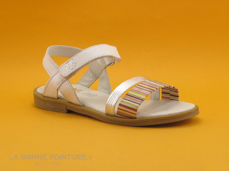 MKids METUS Blanc Argent Multicolore - Nu-pieds Fille 3 MKids METUS Blanc Argent Multicolore - Nu-pieds Fille