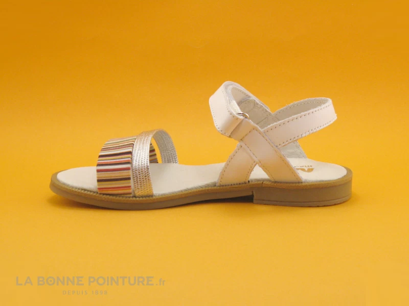 MKids METUS Blanc Argent Multicolore - Nu-pieds Fille 5 MKids METUS Blanc Argent Multicolore - Nu-pieds Fille – Image 3