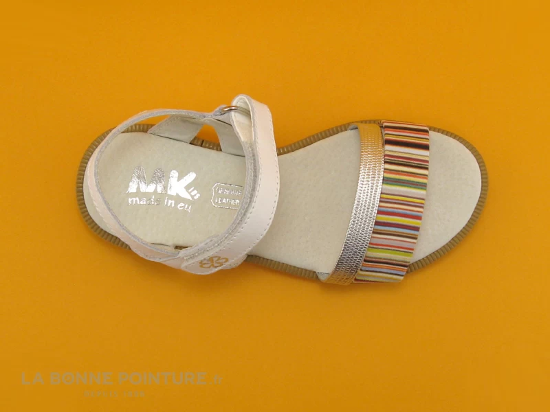 MKids METUS Blanc Argent Multicolore - Nu-pieds Fille 8 MKids METUS Blanc Argent Multicolore - Nu-pieds Fille – Image 6