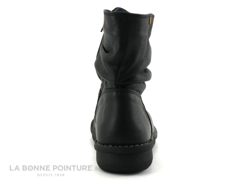 Jungla 7559 Noir - Tige Plissee - Bottine Femme Cuir Noir 6 Jungla 7559 Noir - Tige Plissee - Bottine Femme Cuir Noir – Image 4