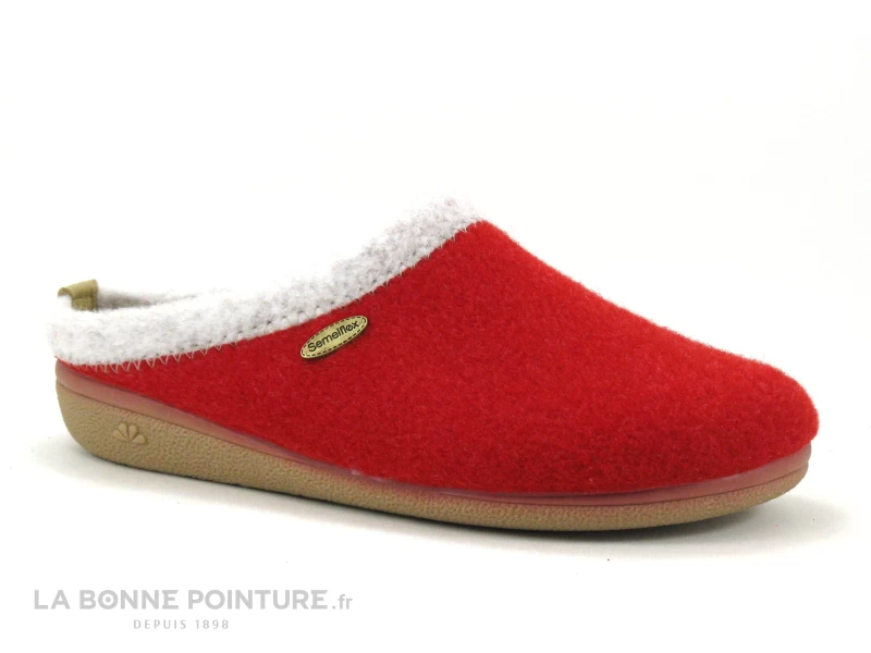 Semelflex DOLOMITE Rouge - Pantoufle Femme Avec Semelle Amovible 3 Semelflex DOLOMITE Rouge - Pantoufle Femme Avec Semelle Amovible