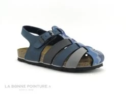 Biomodex 1865 Bic -Startek Gris - Bleu Marine - Sandale Enfant