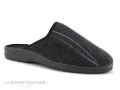 Lollans - Pantoufle Mule En Textile Epais Gris - Homme - 002B-049