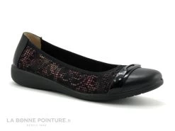 Inea SACHET Multi Noir Bordeaux - Ballerine Souple Femme