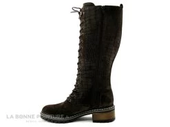 Elue Par Nous KOFOUR Marron Velours Croco - Botte Lacet Femme -Chaussure Soldes Boutique cd24607c73b9e66c561f35ea11d5d5ef img 3638.jpg 164350