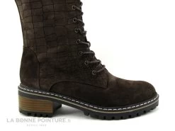 Elue Par Nous KOFOUR Marron Velours Croco - Botte Lacet Femme -Chaussure Soldes Boutique cd24607c73b9e66c561f35ea11d5d5ef img 3640.jpg 164353