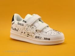 Petit Genie ES4075J Blanc - Tachetee Noir Et Jaune - Basket Velcro Fille -Chaussure Soldes Boutique cd24607c73b9e66c561f35ea11d5d5ef img 3644.jpg 151538