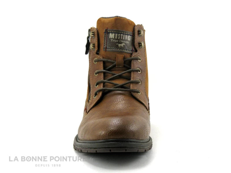 Mustang 4140-506-307 Cognac - Bottillon Homme Avec Lacet Et Zip 4 Mustang 4140-506-307 Cognac - Bottillon Homme Avec Lacet Et Zip – Image 2