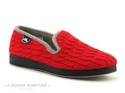 Semelflex RUBY Rouge - Tricot - Charentaise Souple Femme