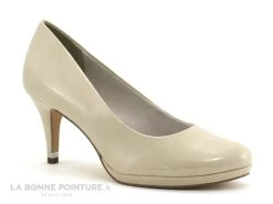 Tamaris 1-22444-22 Cream Patent - Escarpin Verni Beige