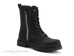 Lilybellule ISSEL Noir 9480 - Bottine Fille Lacet Et Zip