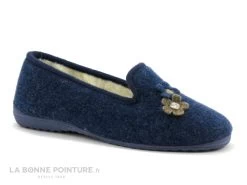 Soca 340 Indigo - Chausson Femme Bleu - 2 Fleurs - Interieur Laine -Chaussure Soldes Boutique cd24607c73b9e66c561f35ea11d5d5ef img 4818.jpg 165629