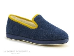 Soca 2520 Bleu Marine - Biais Jaune - Charentaise Femme Interieur Laine -Chaussure Soldes Boutique cd24607c73b9e66c561f35ea11d5d5ef img 5205.jpg 177895