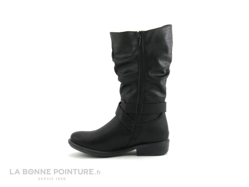 Wipop DELONA Noir - Froncee - Botte Fille 5 Wipop DELONA Noir - Froncee - Botte Fille – Image 3