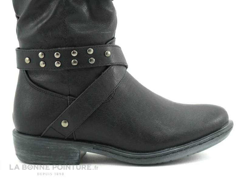 Wipop DELONA Noir - Froncee - Botte Fille 7 Wipop DELONA Noir - Froncee - Botte Fille – Image 5