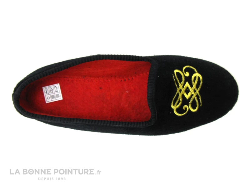 RYB 100 B1854 - Noir - Broderie Or - Chausson Compense Femme 4 RYB 100 B1854 - Noir - Broderie Or - Chausson Compense Femme – Image 2