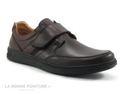 Arima OLIGO Marron - Chaussure Homme Cuir Marron Avec Velcro