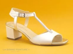 Brenda Zaro F3248 Erika - Blanc - Sandale Femme Talon Carre
