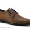 Franzini 3044B - Chaussure Habillee Homme Marron Clair - Lacet Bleu