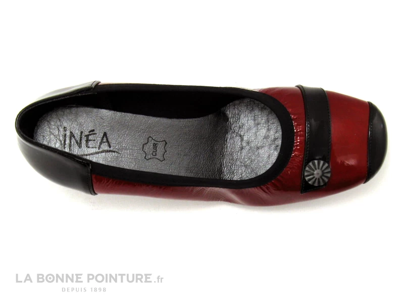 INEA FANA - Escarpin Rouge Verni - Noir - Talon Compense 8 INEA FANA - Escarpin Rouge Verni - Noir - Talon Compense – Image 6