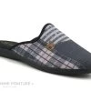 Semelflex MICKAEL Gris - Carreaux - Pantoufle Mule Homme