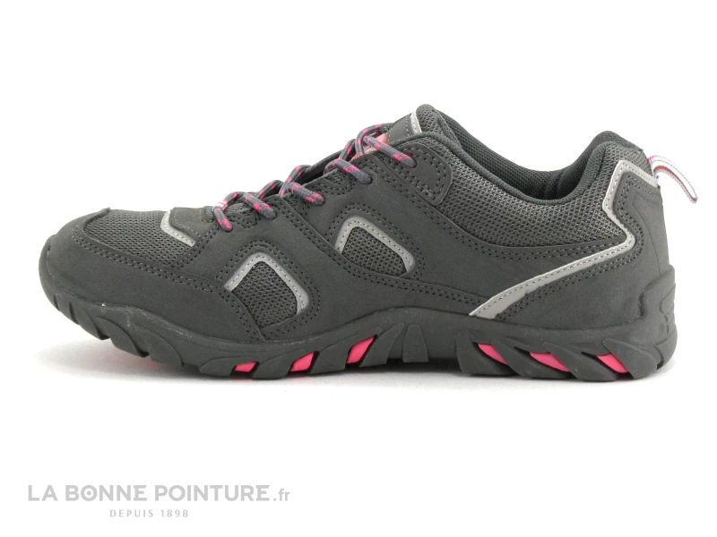 Ushuaia HUARAZ Gris Fonce Rose - Basket Randonnee Femme 5 Ushuaia HUARAZ Gris Fonce Rose - Basket Randonnee Femme – Image 3