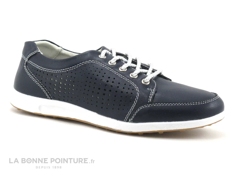 Morans WADLEY Marine - Chaussure A Lacet Femme Cuir Bleu 3 Morans WADLEY Marine - Chaussure A Lacet Femme Cuir Bleu