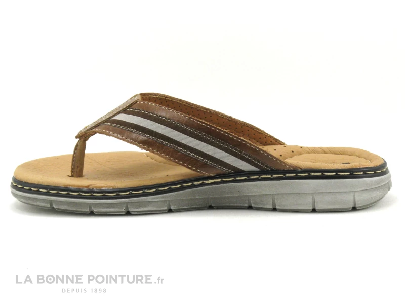 Orland 2042 Camel - Tong Homme Cuir Marron 5 Orland 2042 Camel - Tong Homme Cuir Marron – Image 3