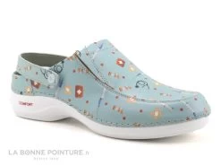 Chaussure Soldes Boutique 26 3 Points De Suspension KIADO Vert - Sabot Médical En Cuir