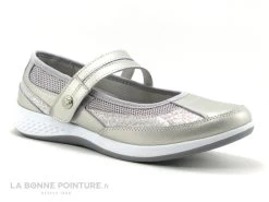 Enza Nucci FC4316 Argent - Ballerine Grise Avec Bride Velcro