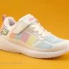 Skechers 302379L Bobs Squad Fresh Delight - Blanc - Multi- Basket Fille