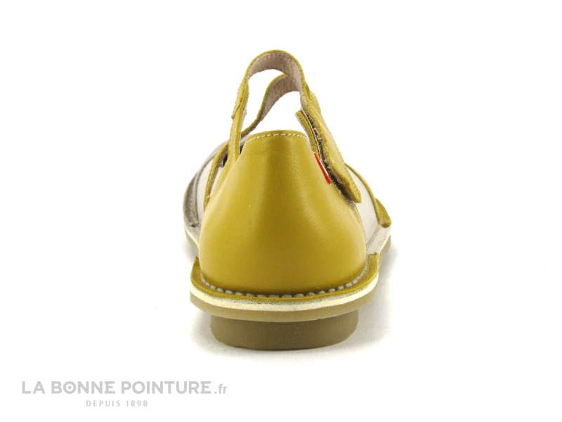 Alce 9068 Yellow Pana - Ballerine Femme Cuir Jaune Et Beige 6 Alce 9068 Yellow Pana - Ballerine Femme Cuir Jaune Et Beige – Image 4