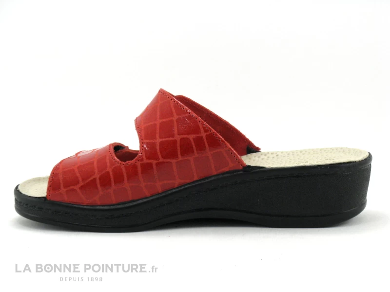 Sanital Light 1475 Rouge Croco - Mule Femme Reglable 2 Scratches 5 Sanital Light 1475 Rouge Croco - Mule Femme Reglable 2 Scratches – Image 3