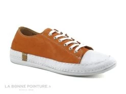 Andrea Conti 0025903 044 Papaya - Basket Femme Cuir Orange