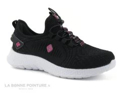 Streeter BRAIL Noir - Basket Slip On Femme - Maille Noire