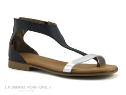 Jordana 3594 - Bleu Marine Et Argent - Sandale Femme Avec Zip -Chaussure Soldes Boutique cd24607c73b9e66c561f35ea11d5d5ef img 9959.jpg 171483